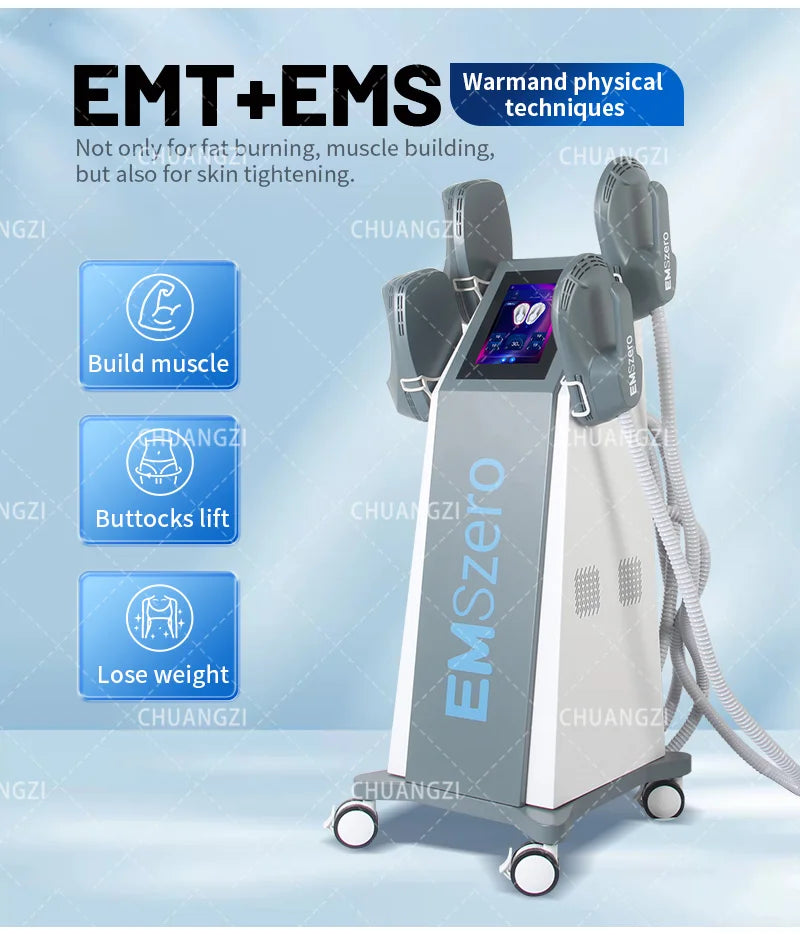 EMSzero Neo 15Tesla 6500W EMS Body RF Sculpt Machine Body Slimming Fat Burn Muscle Training Home Salon Use