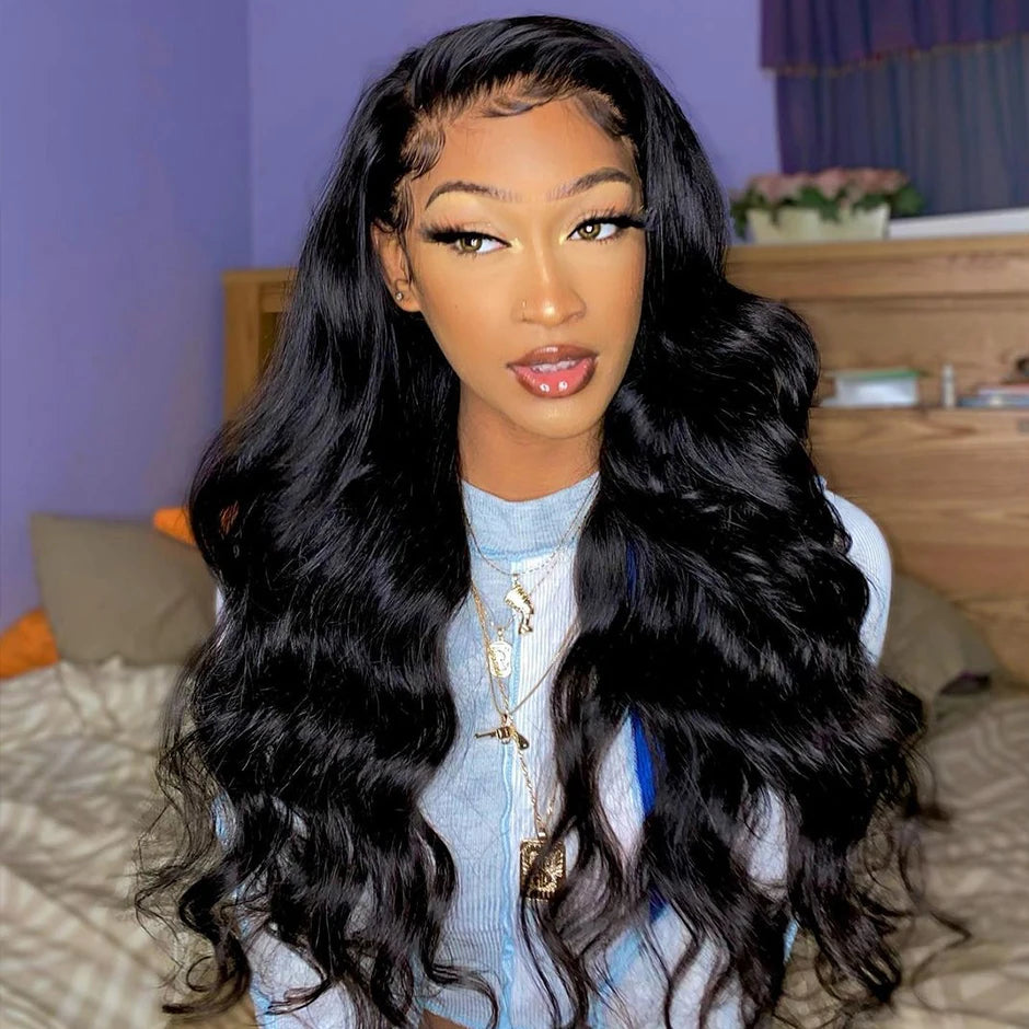 250% Density Body Wave Wig 13x4 HD Transparent Lace Frontal Human Hair Wig For Black Women YAWAWE Body Wave Lace Frontal Wigs