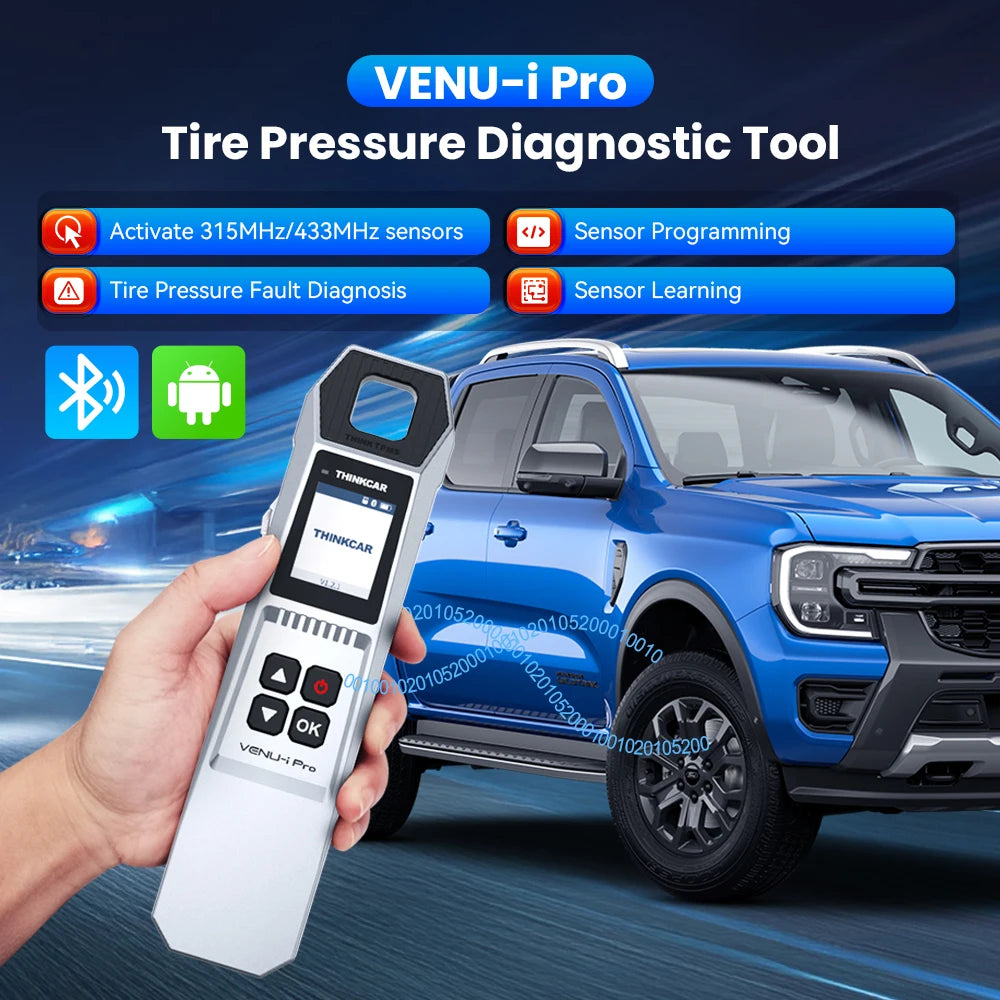 THINKCAR VENU iPro TPMS 315MHz 433MHz Car Tire Pressure Diagnosis Tool Universal Sensor Activation Programming Learning