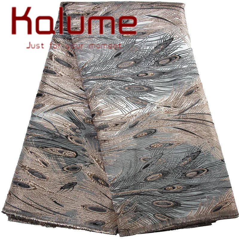 Kalume Lace 2025 Luxury African Brocade Lace Fabric High Quality French Gilding Lace Fabric For Sewing Cloth Party Dress F4442