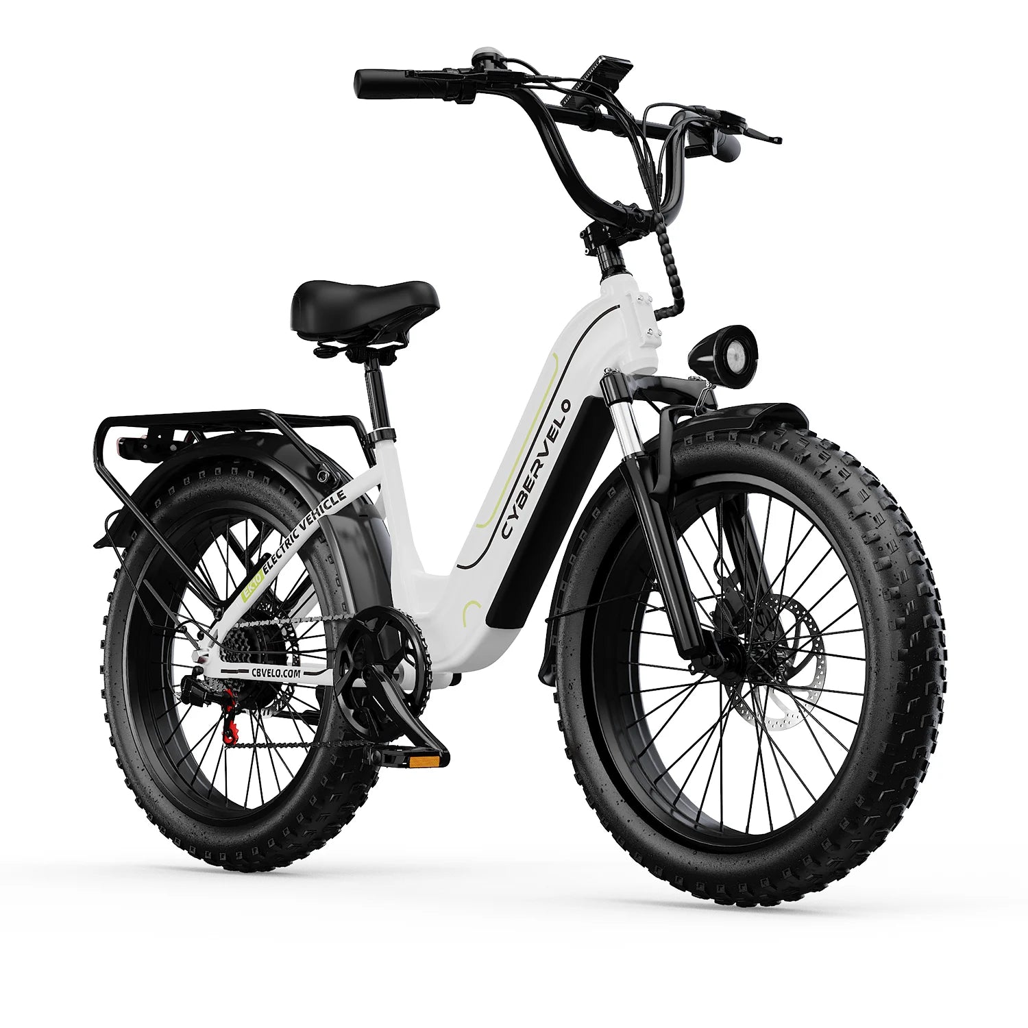1000W Electric Bike for Adults Cybervelo EK7 26inch Shimano 7 Speed 80+Miles Removable Battery All Terrain E-bike