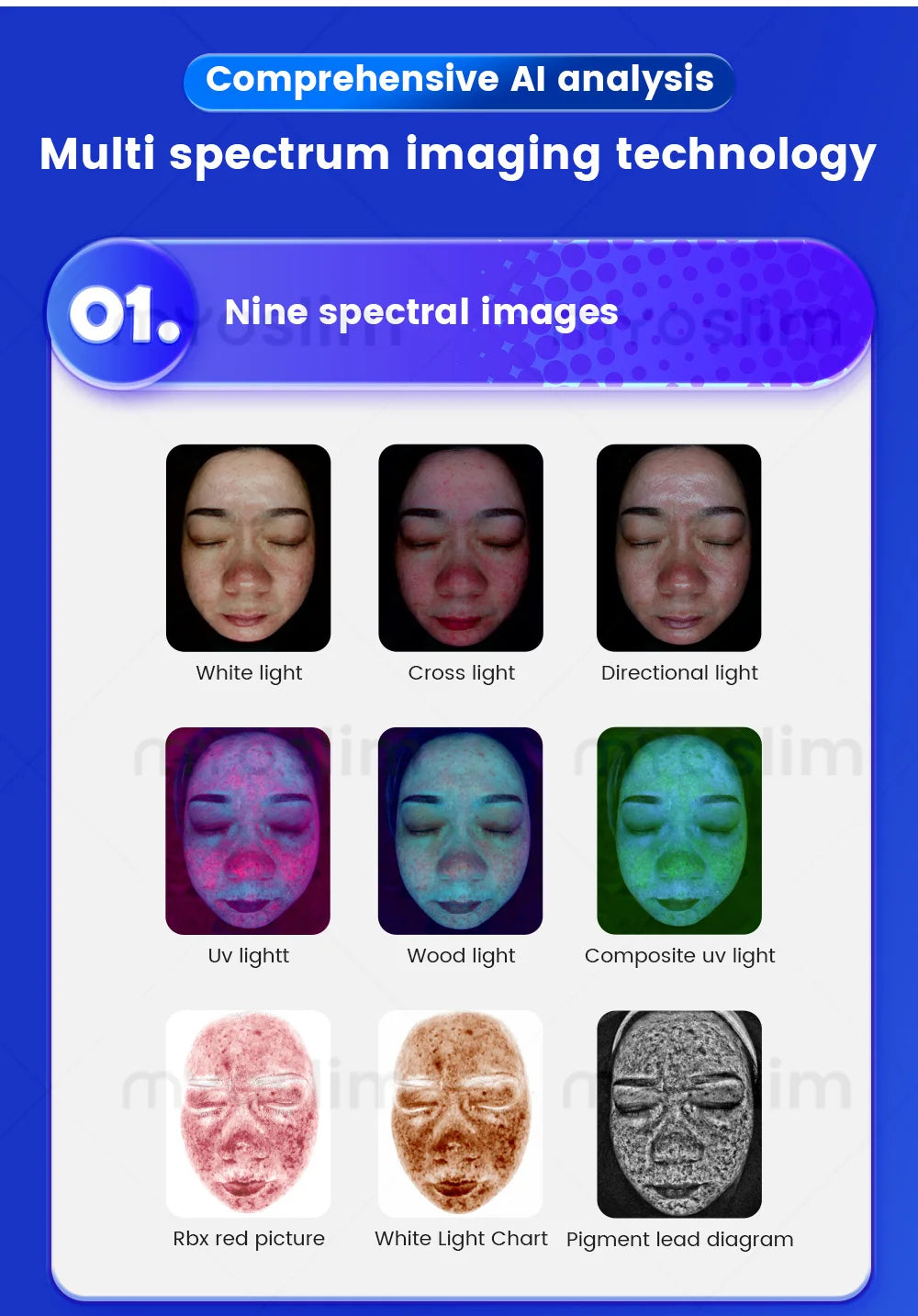 X5/X5 Pro AI Skin Image Analya Intelligence Deep Facial Skin Analysis Detector Follicle Testing Skin Analysis Magnifier