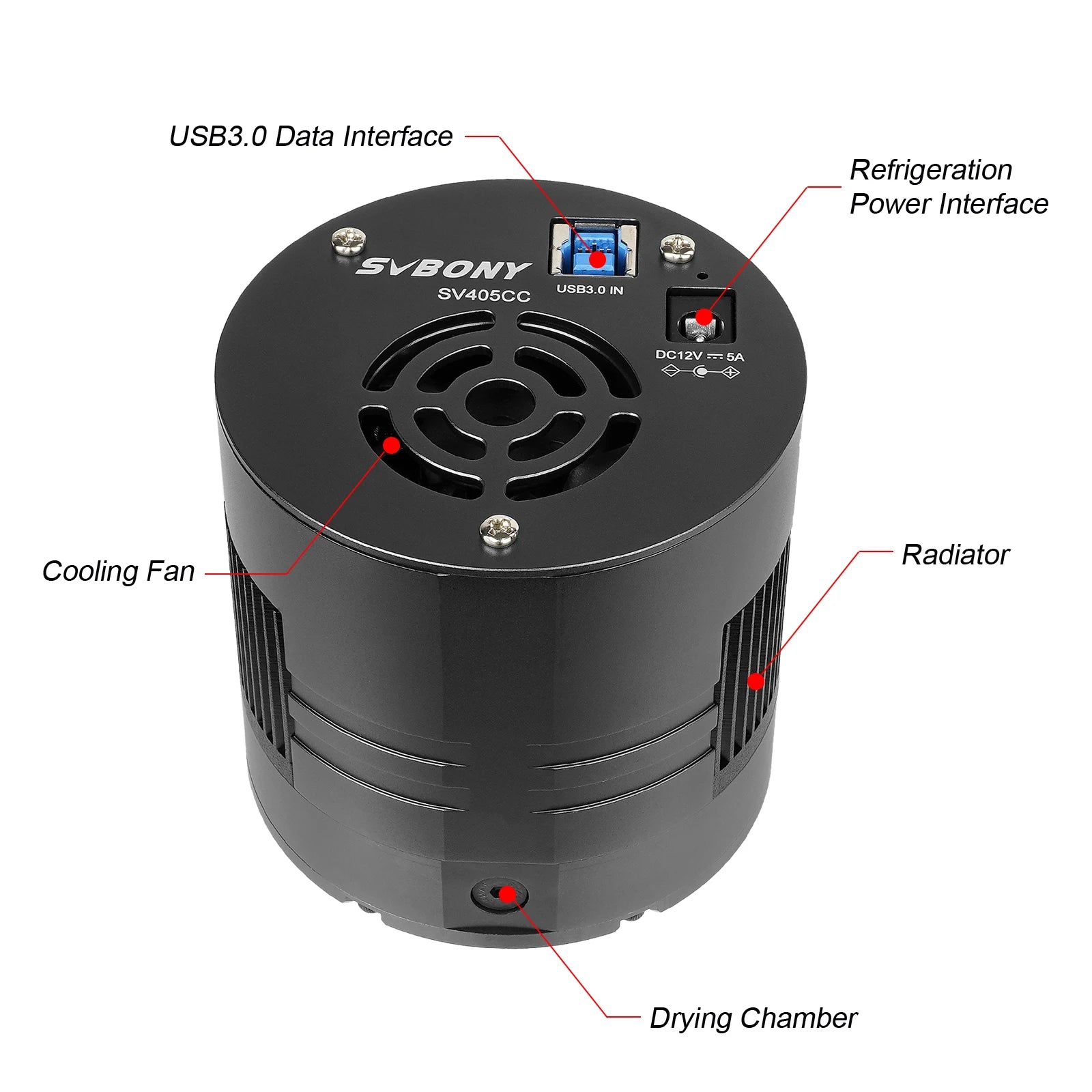 SVBONY SV405CC DSO Cooled 11.7Mp CMOS Color Astronomy Camera w/ USB 3.0 for Experienced Astrophotography in Deep Space