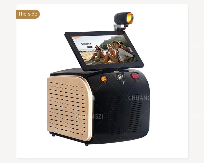 Portable Diode Ice Titanium Laser Hair Removal Machine Professional Permanent Alexandrite Device 808nm 5 Waves
