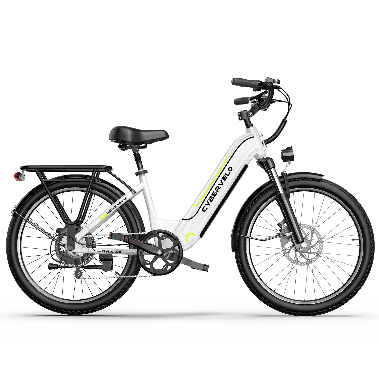 1000W Electric Bike for Adults Cybervelo EK7 26inch Shimano 7 Speed 80+Miles Removable Battery All Terrain E-bike
