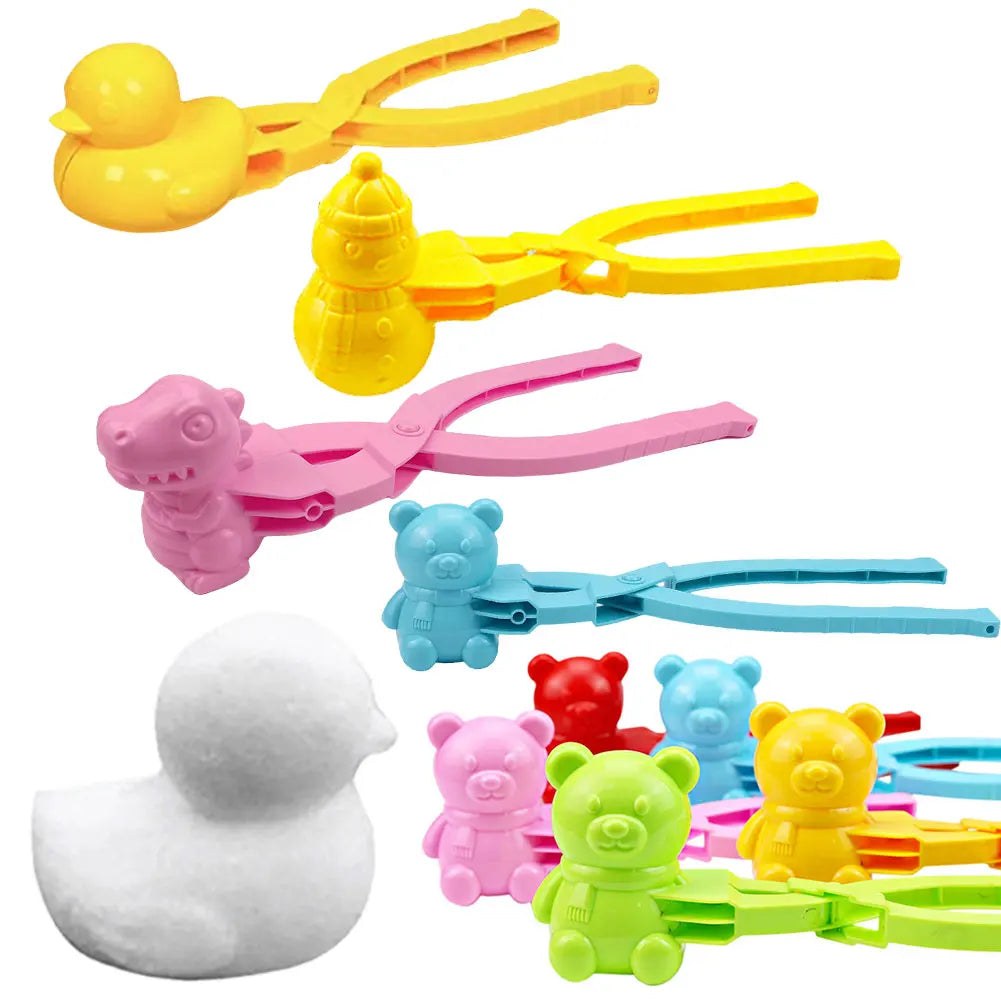 2/3/4PCS Duck Rice Mold DIY Sushi Molds Snowball/Rice Ball Maker Clip with Handle Cute Animal Rice Shaper Winter Snow Toys