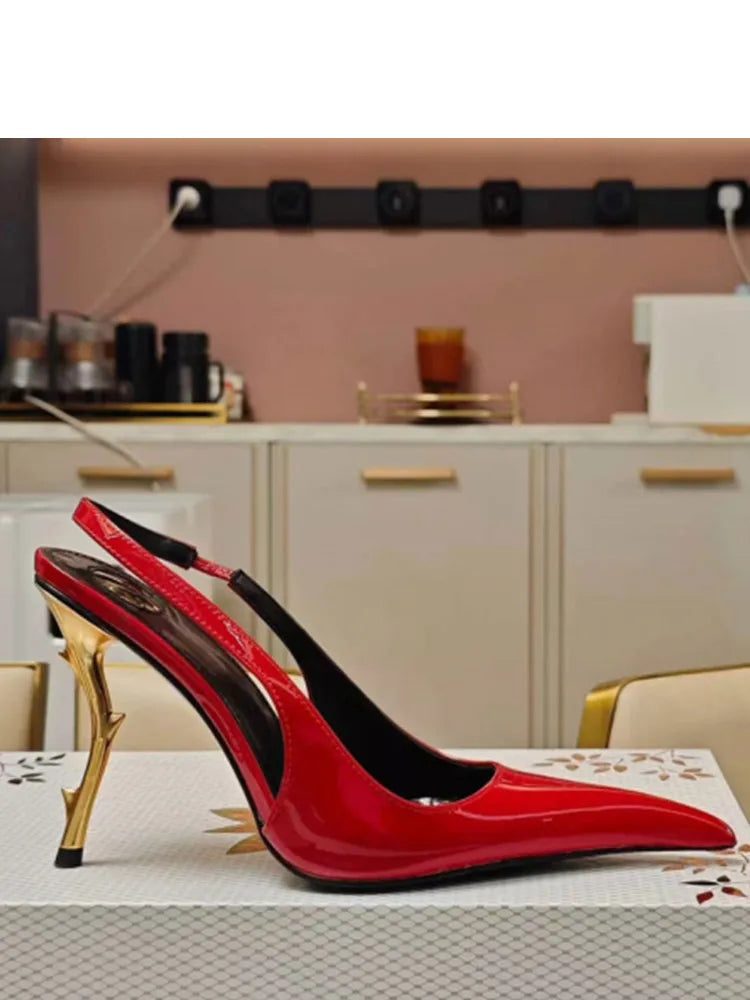 Summer high-heeled pointed women's sandals, European and American fashion runway parties, weddings, women's high heels