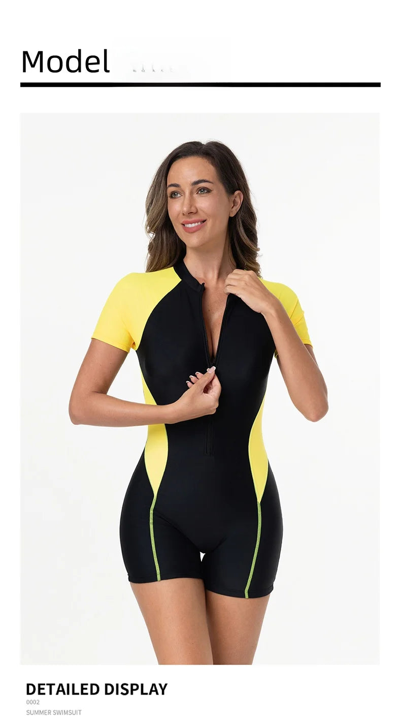 Women's Speed Suit Swimsuit 2025 New Style Thermal Bath Slimming plus Size Pure Desire Swimming Pool Competition Special