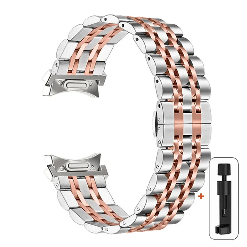 No Gaps Stainless Steel Strap For Samsung Galaxy Watch 6 5 4 44mm 40mm 5Pro 45mm Band Watch 6 4 Classic 43 47mm 42/46mm Bracelet