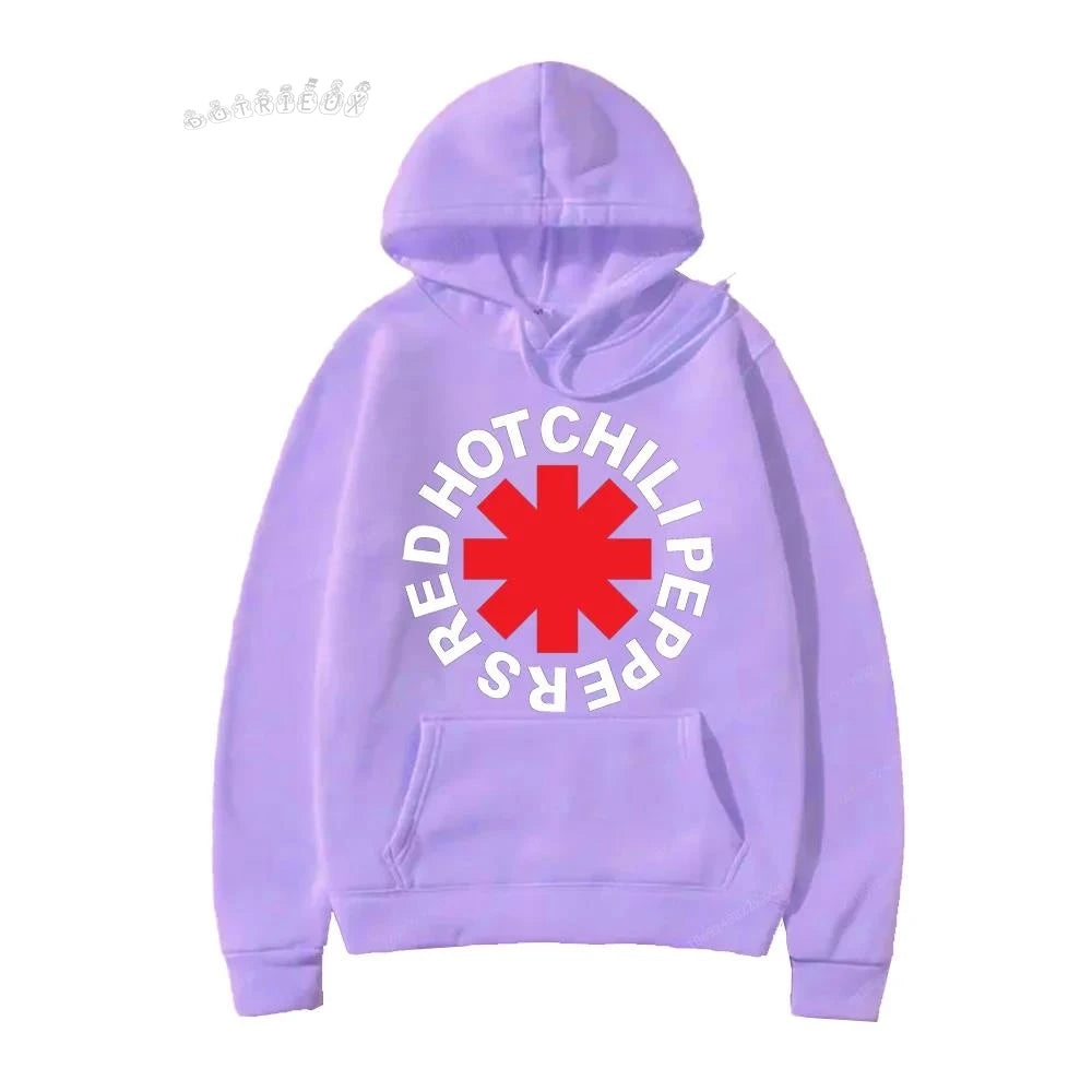 New Hip Hop Clothes Red Hot Chili Hoodie Peppers Women Men Long Sleeve Fleece Sweatshirt Vintage Rock Band Streetwear