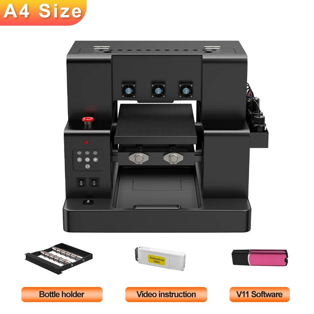 A3 UV Printer Impresora L805 UV Printer Machine UV Flatbed Printer For Bottle Wood Metal A4 UV DTF Printer Sticker 3d Printe