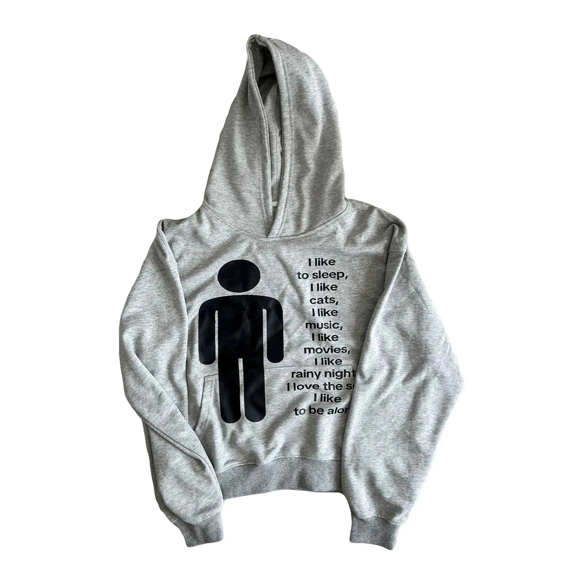 European and American style new hoodie with letter print pullover top, high street punk hip-hop trend, casual commuting Y2k