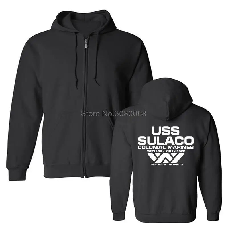 USCSS Hoodie Alien USS Sulaco Colonial Marines Aliens Off World Unisex Men Fleece Hoodies Hooded Sweatshirt Streetwear