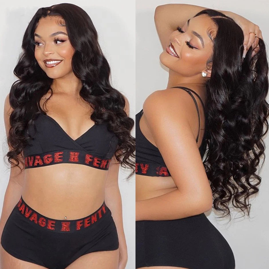 250% Density Body Wave Wig 13x4 HD Transparent Lace Frontal Human Hair Wig For Black Women YAWAWE Body Wave Lace Frontal Wigs