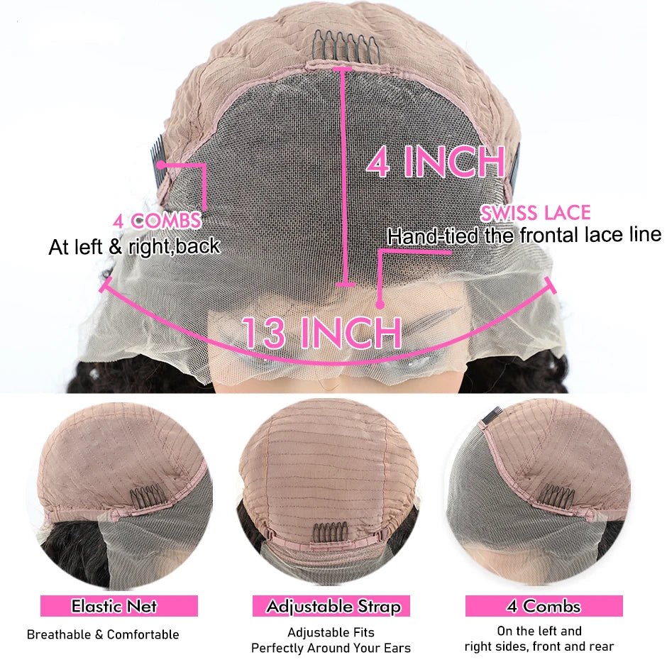 250% Density Body Wave Wig 13x4 HD Transparent Lace Frontal Human Hair Wig For Black Women YAWAWE Body Wave Lace Frontal Wigs