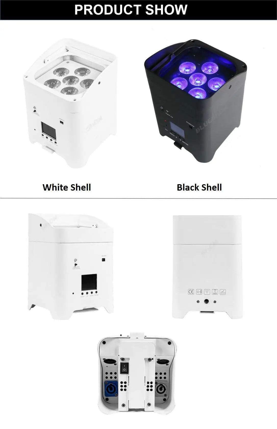 8pcs Wireless Battery Par Light with Flightcase 6x18W RGBWAUV 6IN1 Remote Control Wifi DMX Portable Par LED Stage Effect Light