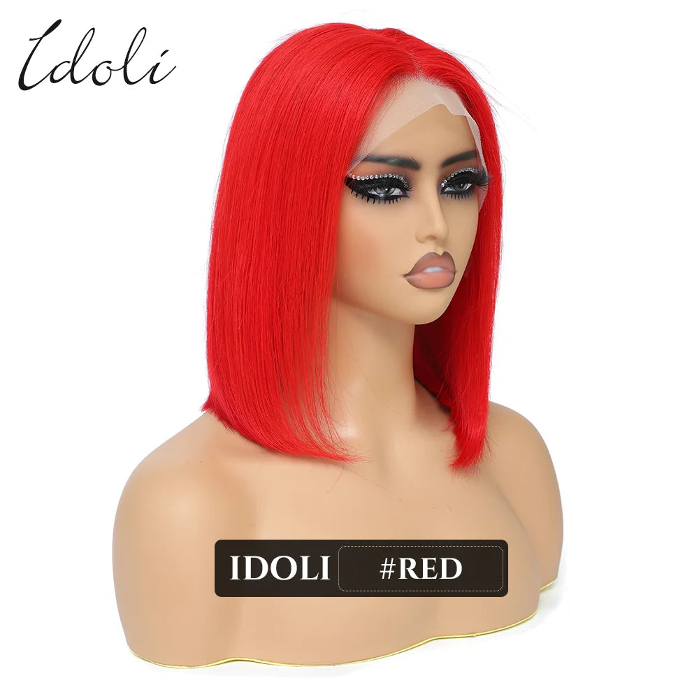 P27/613 Lace Front Wig Human Hair 13x4 Wear And Go Glueless Wigs Human Hair HD Blonde Highlight Lace Front BOB Wig Human Hair
