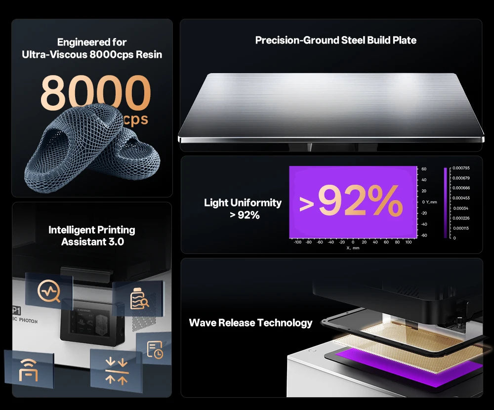 ANYCUBIC Photon P1 14K LCD 3D Printer Support Dual-Color Printing With Industrial-Grade Ball Screw Large jewelry 3d printer