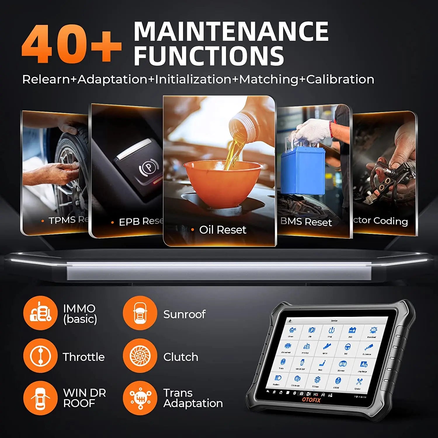 OTOFIX D1 PROS2 Diagnostic Scanner ECU Coding BiDirectional Control Bluetooth Diagnostic Tools 2 Years Free Update OBD2 Scanner