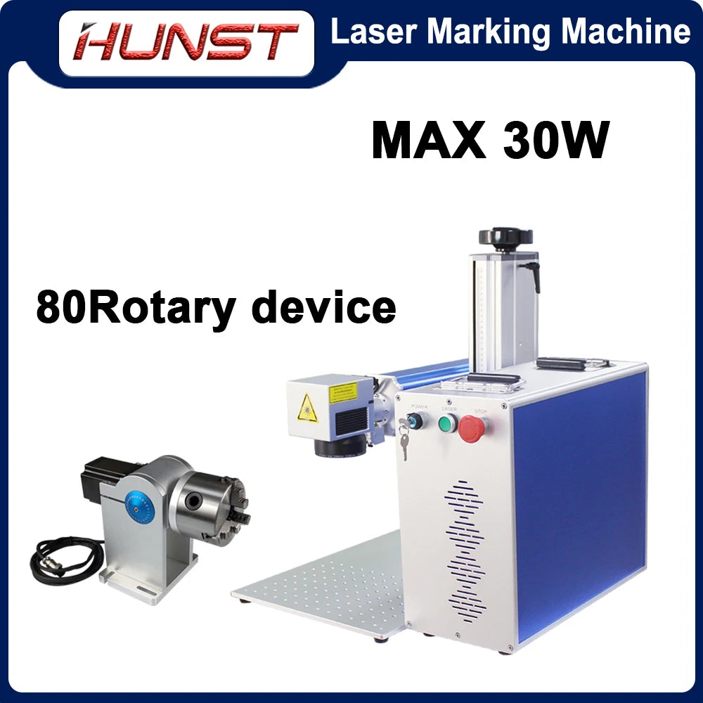 Hunst 50W 30W Fiber Laser Marking Machine Raycus MAX for DIY Jewelry,Gold,Silver,Ring, Bracelet, Metal Cutting Engraving Machine