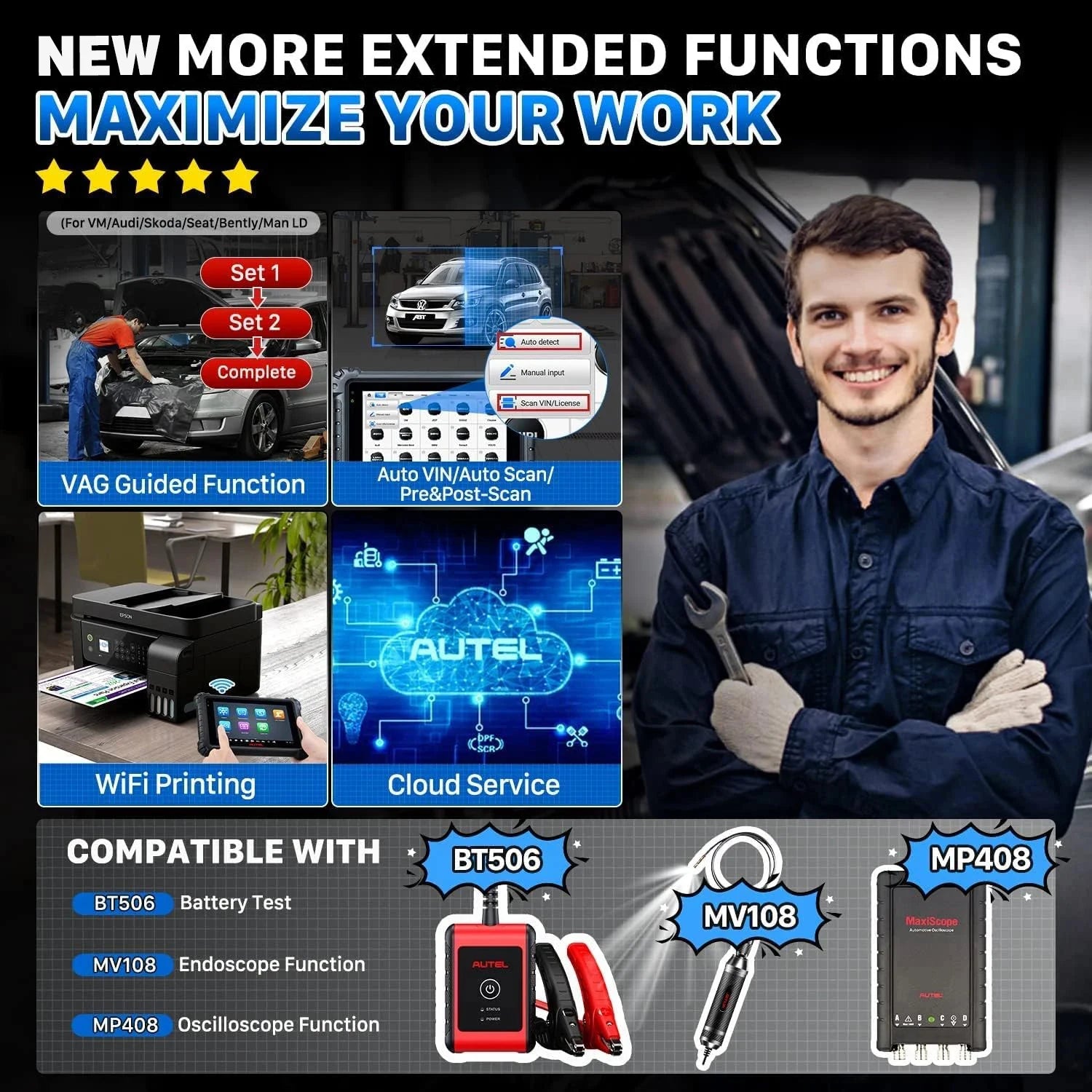 Autel MaxiCOM MK906S PRO MK906PRO Auto Diagnostic Scanner Release Diagnostic Tool OBD2 ECU Coding Diagnostic Tools PK MS906BT