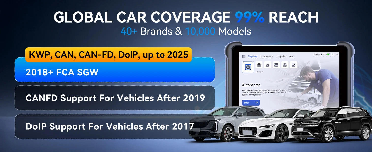 MUCAR 892BT AI Automotive Diagnostic Tool Key Programmer Bidirectional Obd2 Scanner ECU Coding CANFD DOIP 35 Resets Life Free