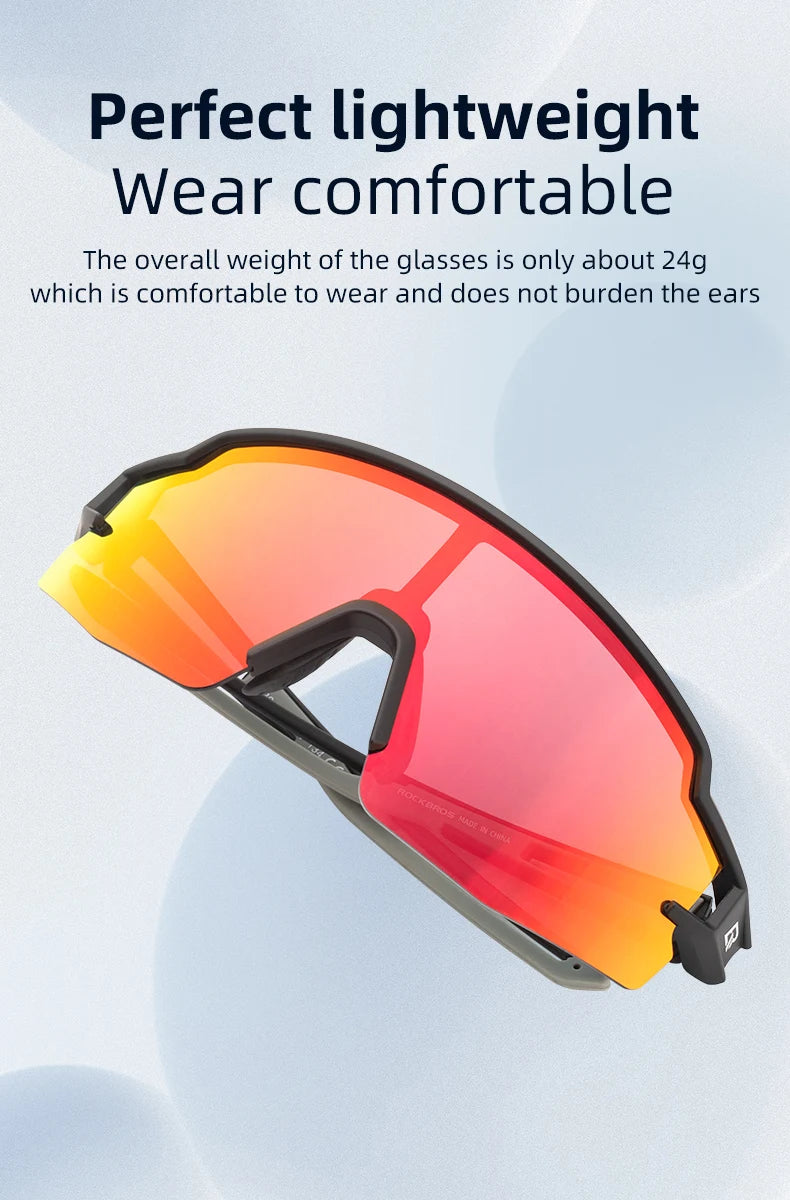 ROCKBROS Bike Glasses UV400 Cycling Eyewear Fishing Hiking Outdoor Sunglasses Polarized Cycling Glasses MTB Road Bicycle Goggles