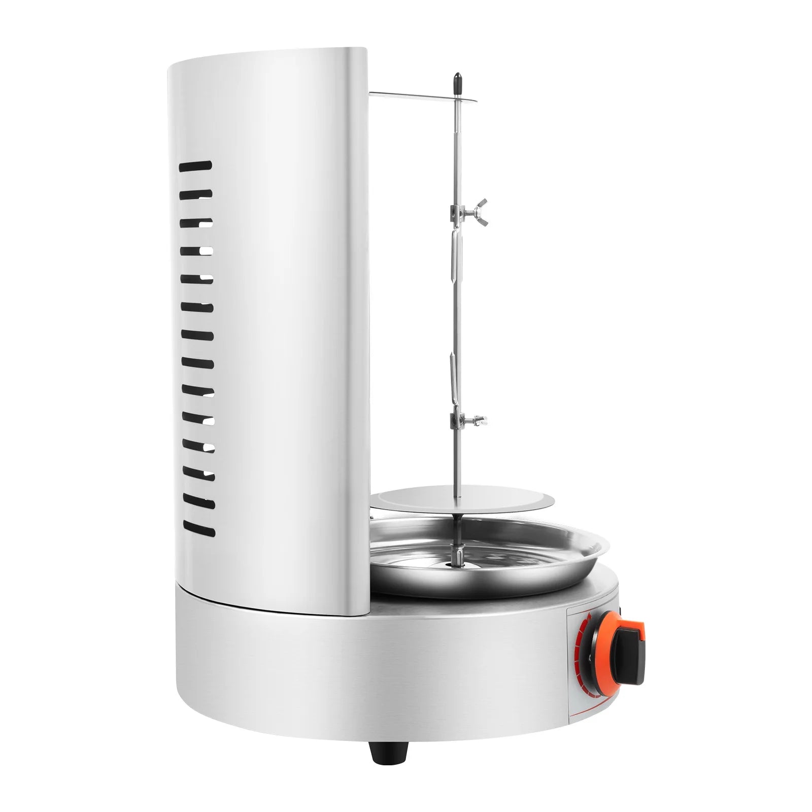 Electric Vertical Broiler 360° rotating Shawarma Gas Rotisserie Gyro Grill Machine with 2 Burner for Commercial Home Kitchen