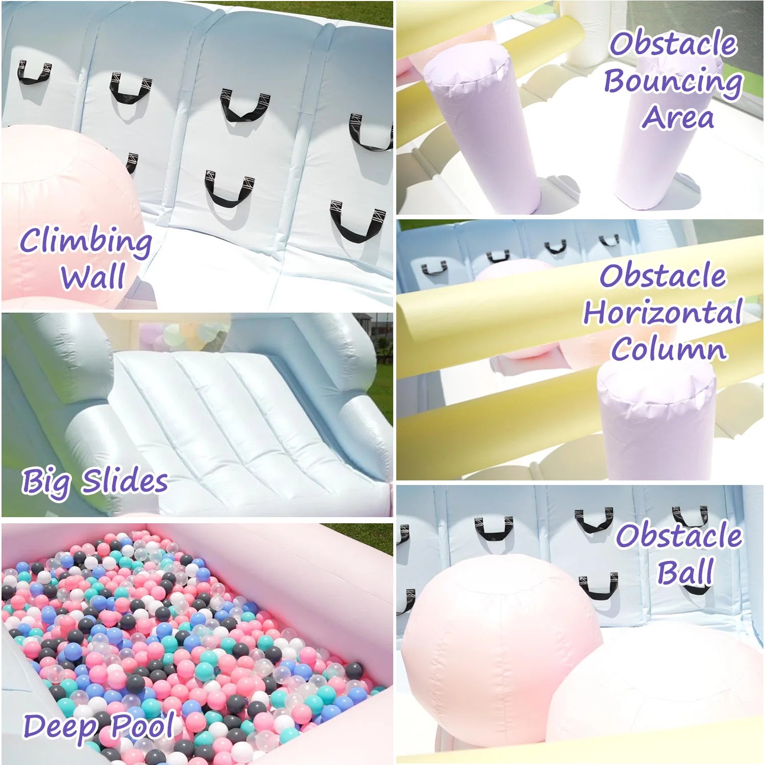 Giant inflatable Bounce House Big Size Inflatable Trampoline With Double Slide Courtyard Kids Jumping Castle Obstacle track