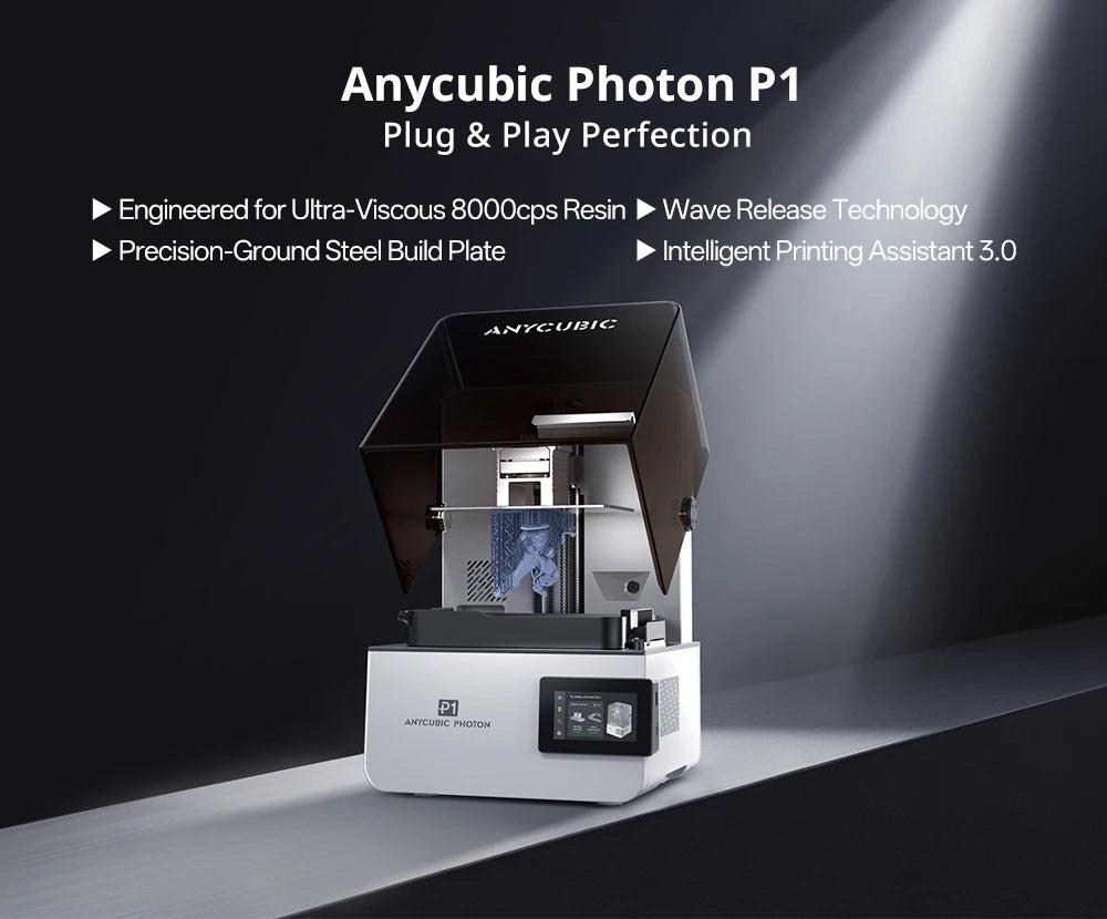 ANYCUBIC Photon P1 14K LCD 3D Printer Support Dual-Color Printing With Industrial-Grade Ball Screw Large jewelry 3d printer