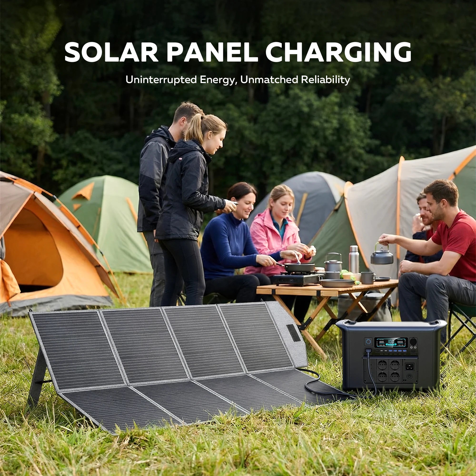 2400W Portable Power Station 2048Wh Lifepo4 Battery Outdoor Pure Sine Wave Energy Storage Home Emergency Power Supply Station 