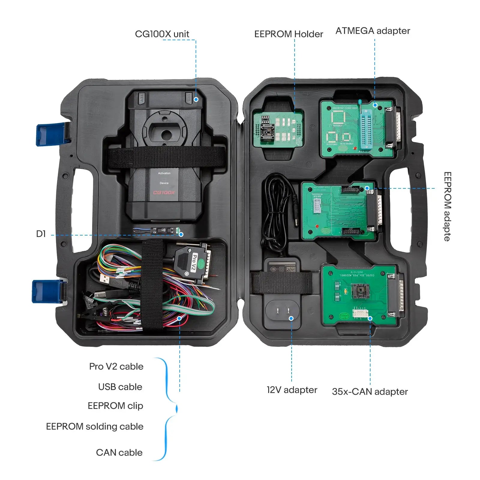 CGDI CG100X Programmer for Airbag Reset and Chip Reading Support MQB Add RH850 R7F701407