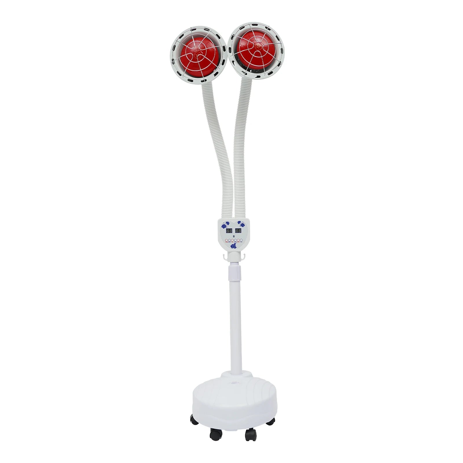 275W Two-headed Infrared Heat Lamp, Adjustable Beauty Timer Light, 360° Rotatable Health Care Heating Lamps