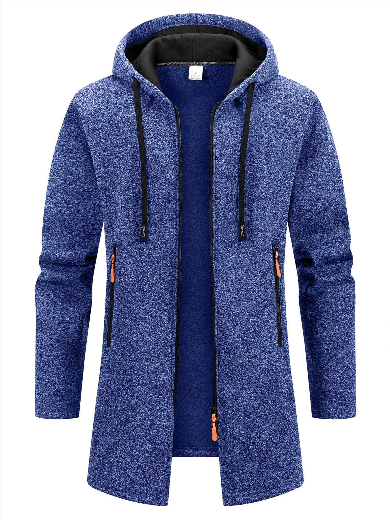 Men's Fleece Hoodies Long Sleeve Sweatwear for Men Zipper Hooded Sweatshirts Loose Autumn Winter Zipper Jacket Coat Warm Sweater