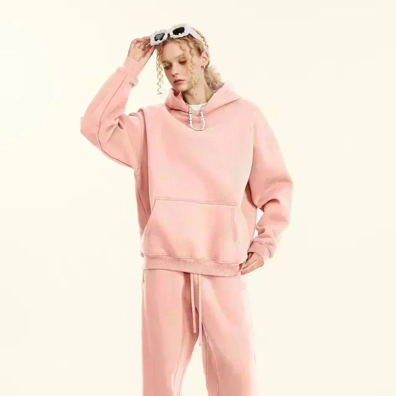 【S-3XL Hoodies】Men Oversized Pullover Hoodie Fashion Loose American Street Fashion Brand Panda Print Long Sleeve Couple Clothes