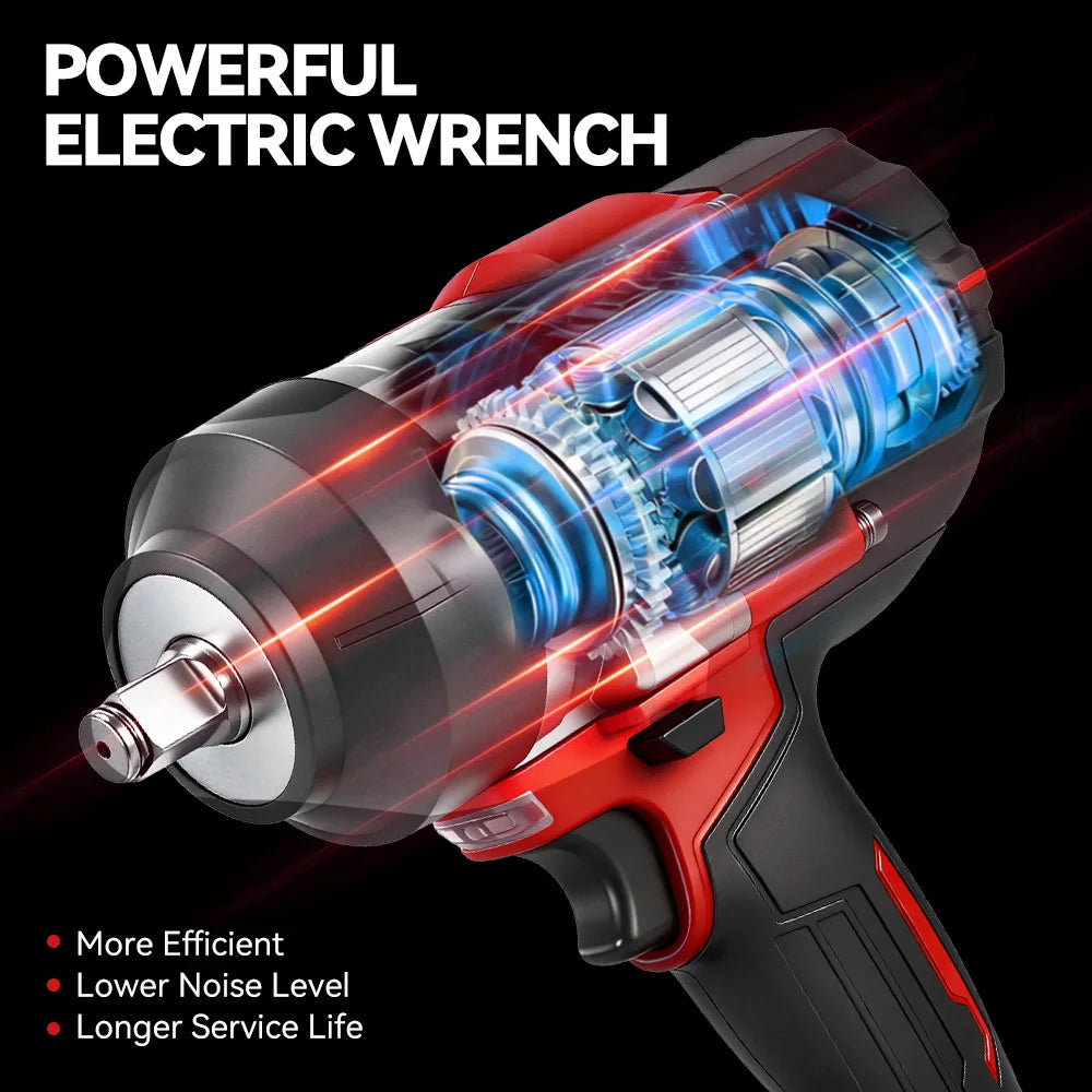 ONEVAN 2800N.M Brushless Electric Impact Wrench High Torque 1/2 Inch Screwdriver Drill Repair Tool For Makita 18V Battery Pin