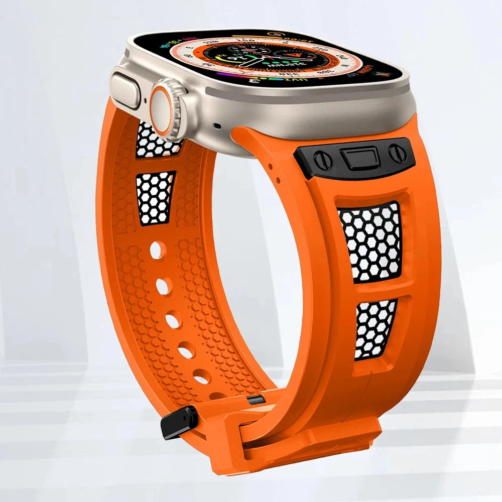 Silicone Strap For Apple Watch Ultra 2 Band 49mm 45mm 44mm 46mm rubber Sport Bracelet correa iWatch Series 11 10 9 8 7 6 5 4 SE