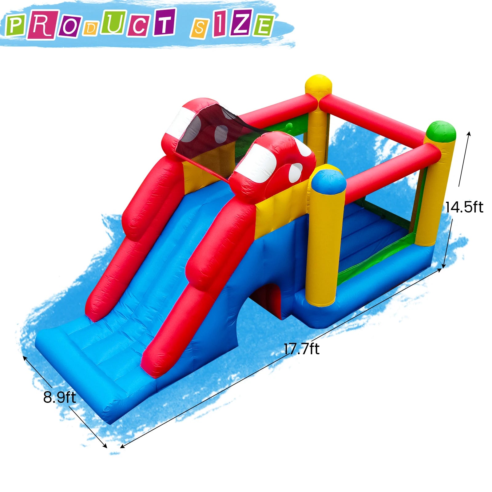 Giant inflatable Bounce House Big Size Inflatable Trampoline With Double Slide Courtyard Kids Jumping Castle Obstacle track