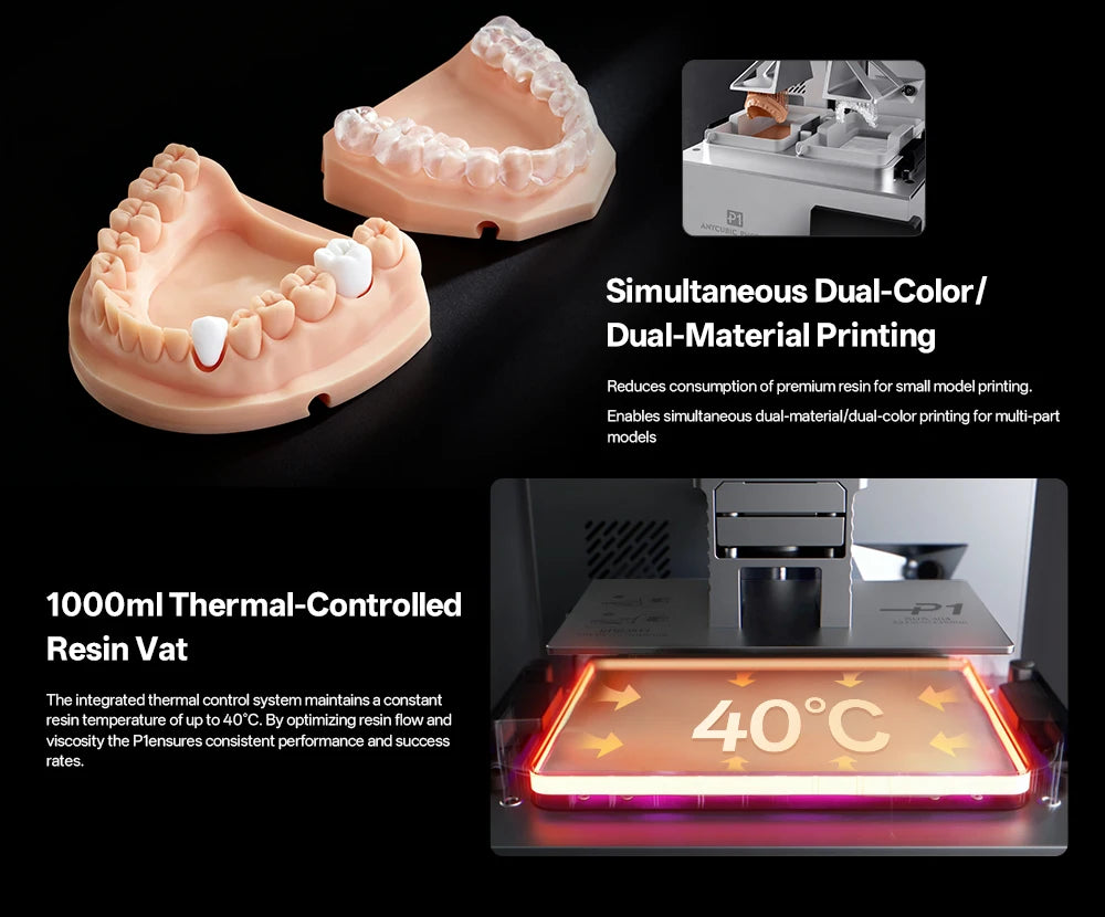 ANYCUBIC Photon P1 14K LCD 3D Printer Support Dual-Color Printing With Industrial-Grade Ball Screw Large jewelry 3d printer