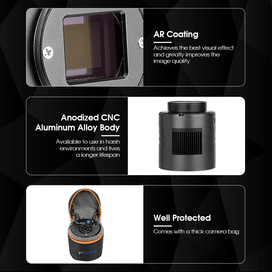 SVBONY SV405CC DSO Cooled 11.7Mp CMOS Color Astronomy Camera w/ USB 3.0 for Experienced Astrophotography in Deep Space