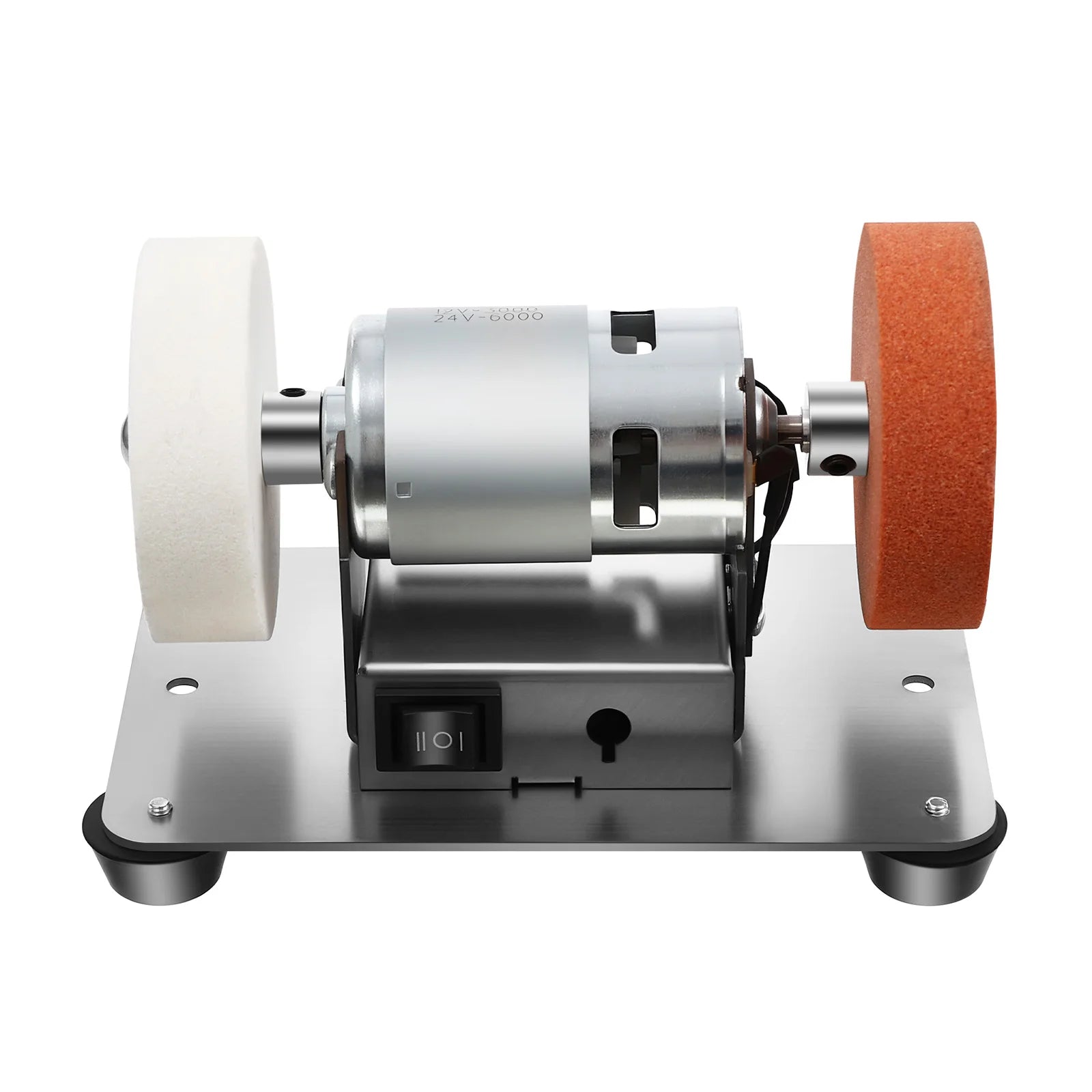 96W Benchtop Sander, Small Grinder Adjustable Variable Speed Table Grinder 6000 RPM for Metal Grinding Polishing DIY
