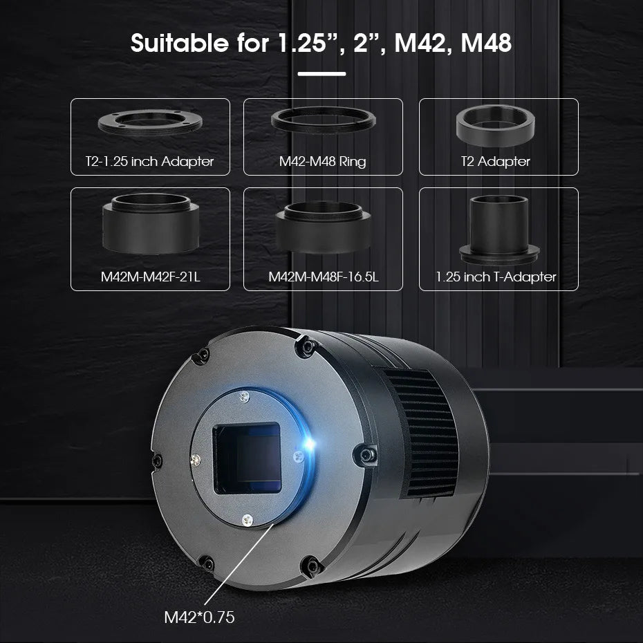 SVBONY SV405CC DSO Cooled 11.7Mp CMOS Color Astronomy Camera w/ USB 3.0 for Experienced Astrophotography in Deep Space