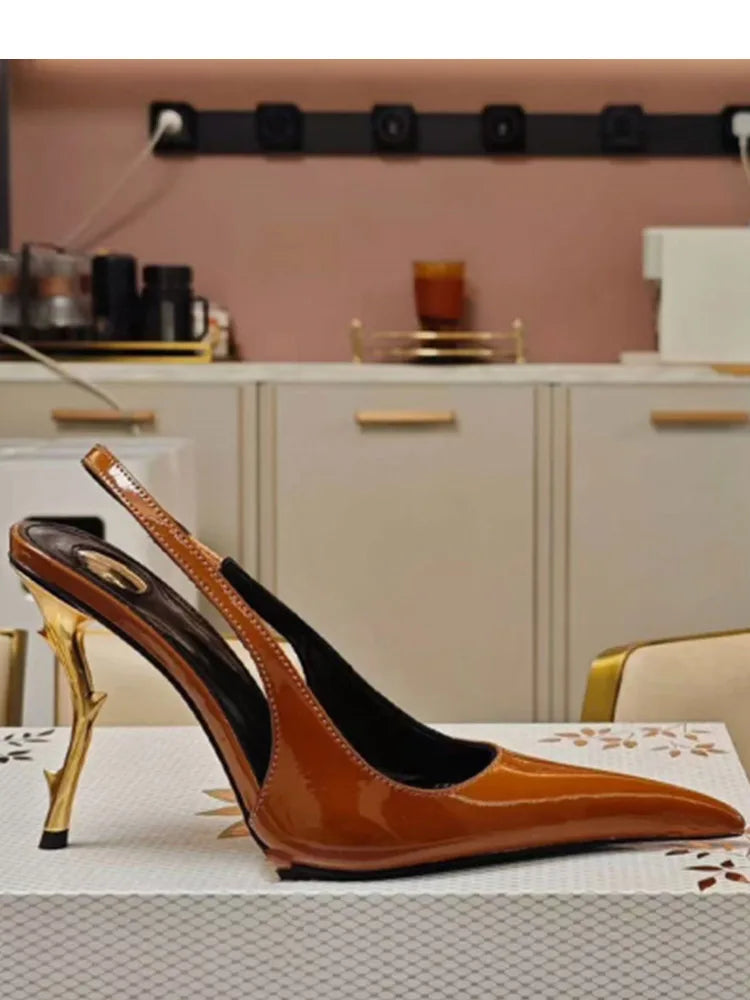 Summer high-heeled pointed women's sandals, European and American fashion runway parties, weddings, women's high heels