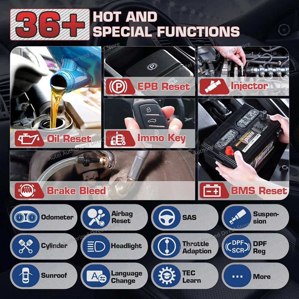 Autel MaxiCOM MK906S PRO OBD2 Diagnostic Scanner MK906 PRO ECU Coding Diagnostic Tool Bidirectional Scanner Support CAN FD/ DoIP