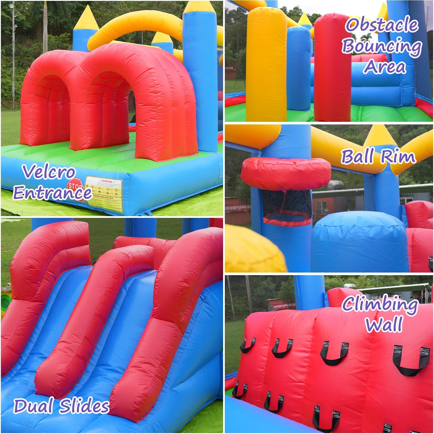 Giant inflatable Bounce House Big Size Inflatable Trampoline With Double Slide Courtyard Kids Jumping Castle Obstacle track
