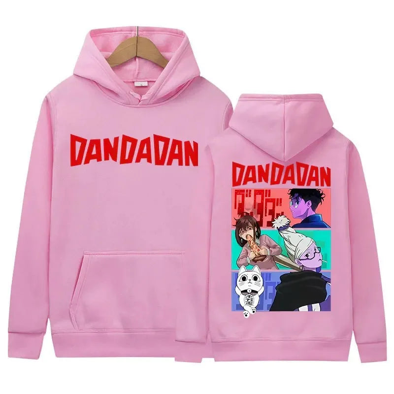 Japan Funny Anime Peripherals Dandadan Graphic Print Hoodies Men Women Harajuku Unisex Vintage Pullovers Oversized Sweatshirts
