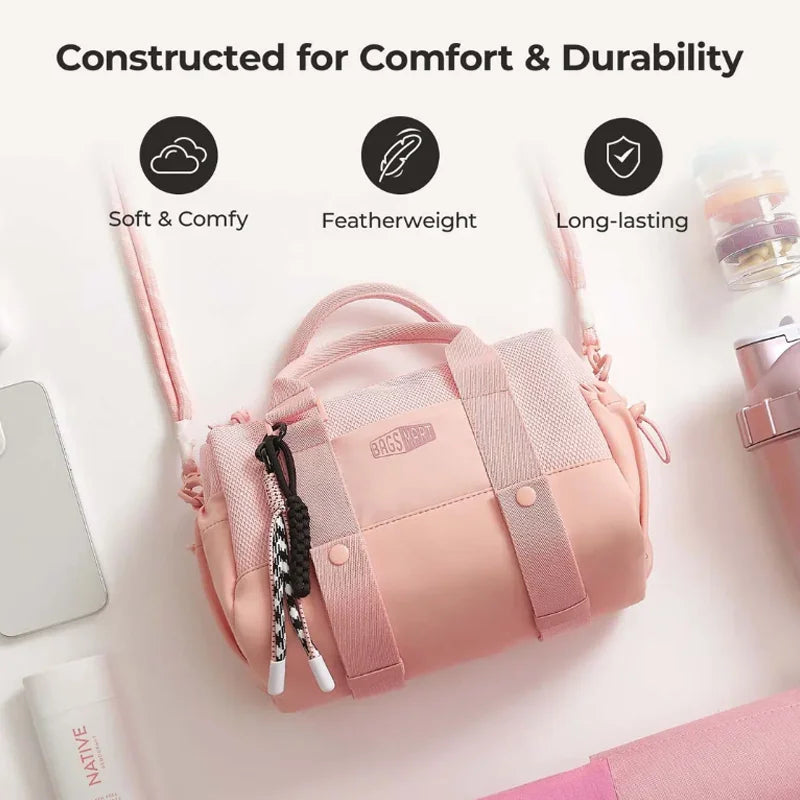 BAGSMART Mini Crossbody Bag Boston-style mini duffel crossbody bag for women, 5L suitable for travel daily use beach outings