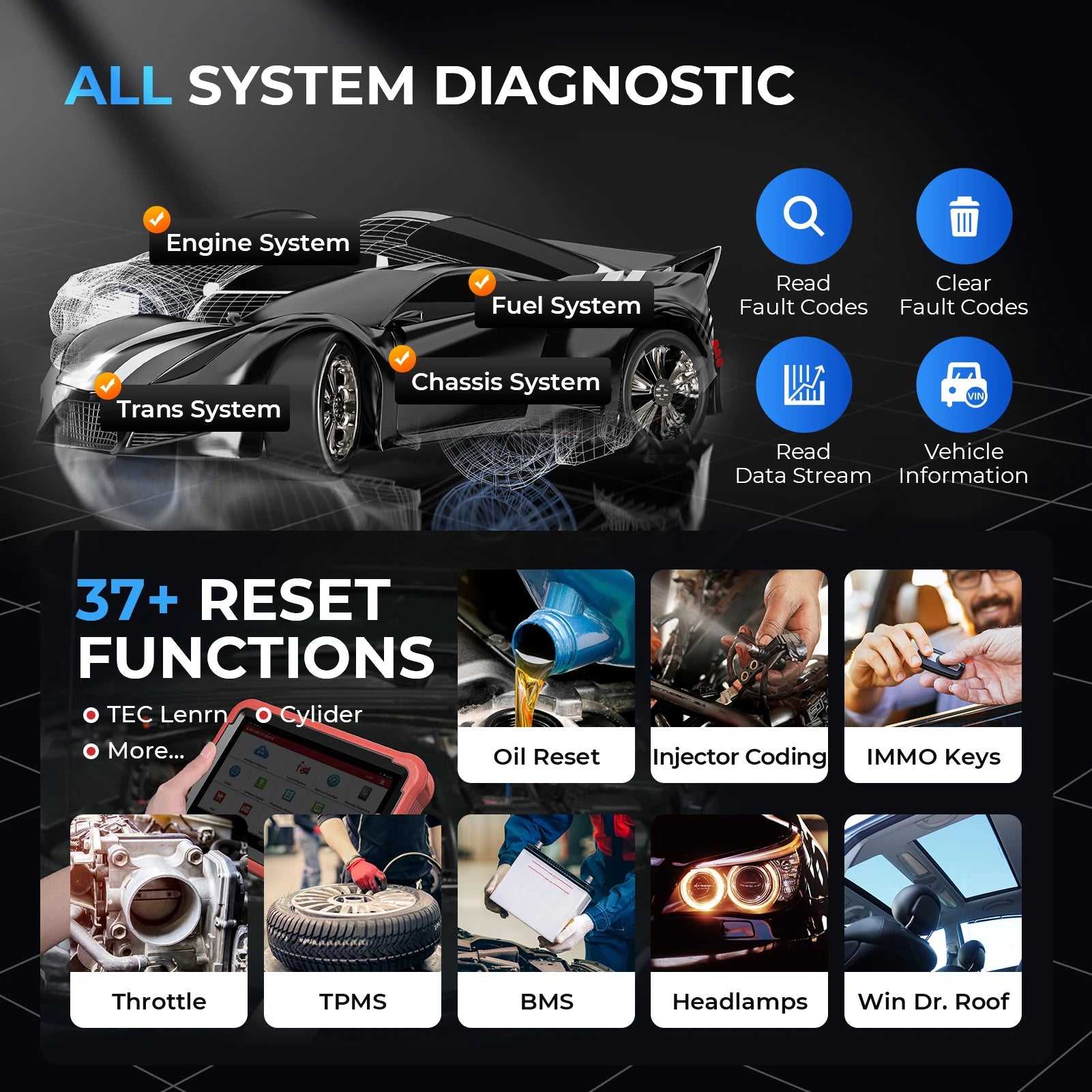 LAUNCH X431 PROS V5.0 Car Diagnostic Tools Automotive OBDII Scan Tool Auto Scanner OBD2 ECU Coding pk X431 V plus