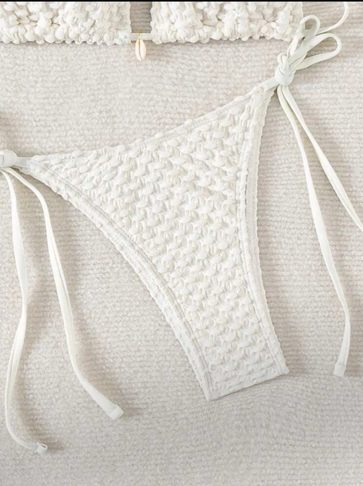 sexy shell chain halter string micro bikinis sets two pieces tie thong swimsuit bathing suit swimwear biquini bakini tankini
