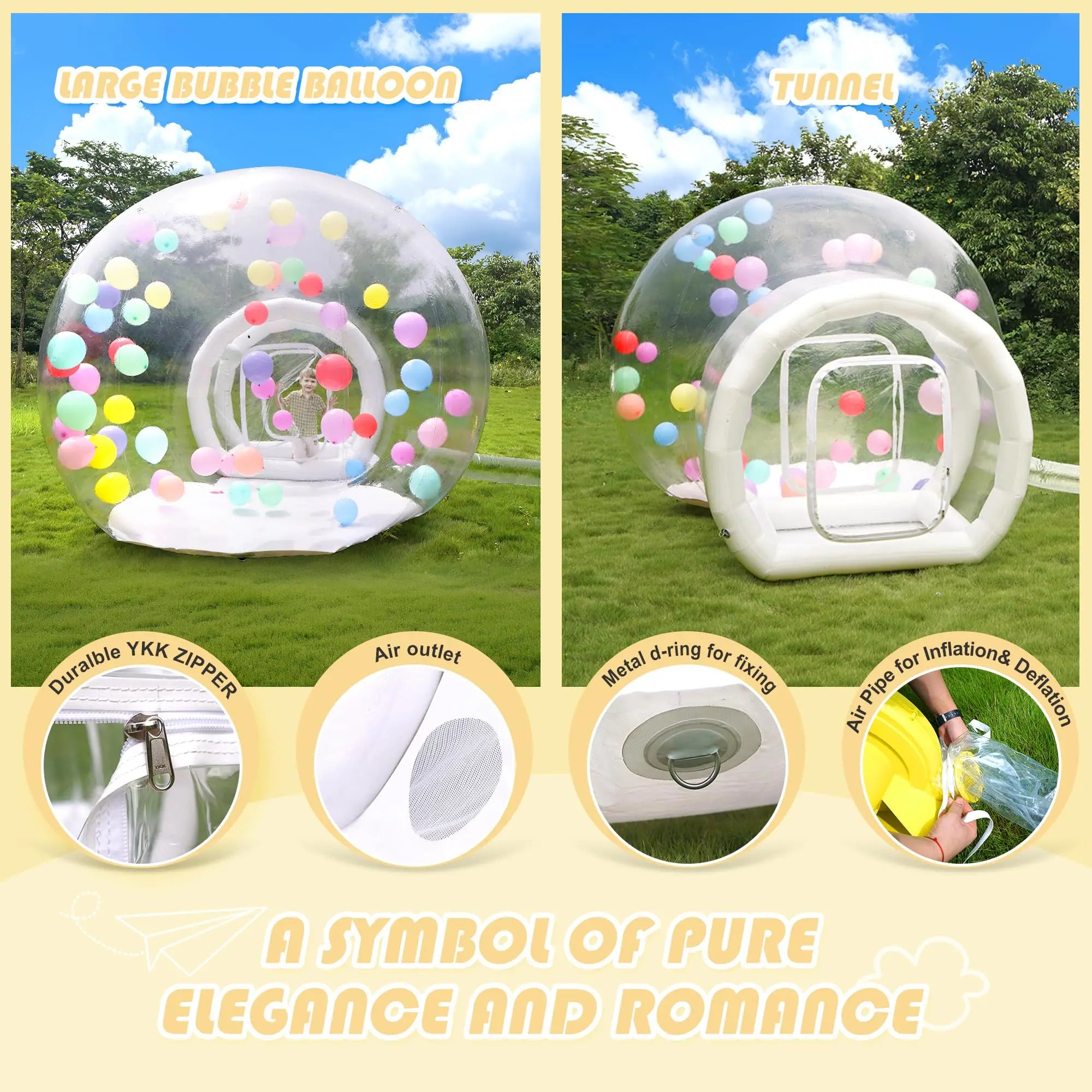 10FT Balloon Jumping Inflatable Bubble house With Trampoline & transparent dome PVC material free shipping with blower For Party